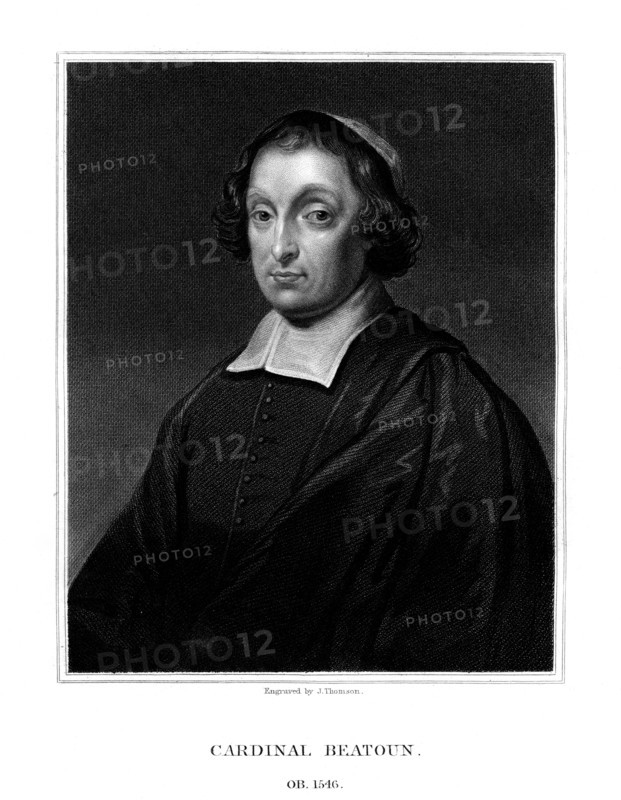 Cardinal David Beaton, Archbishop of St Andrews, (1825).Artist: J Thomson