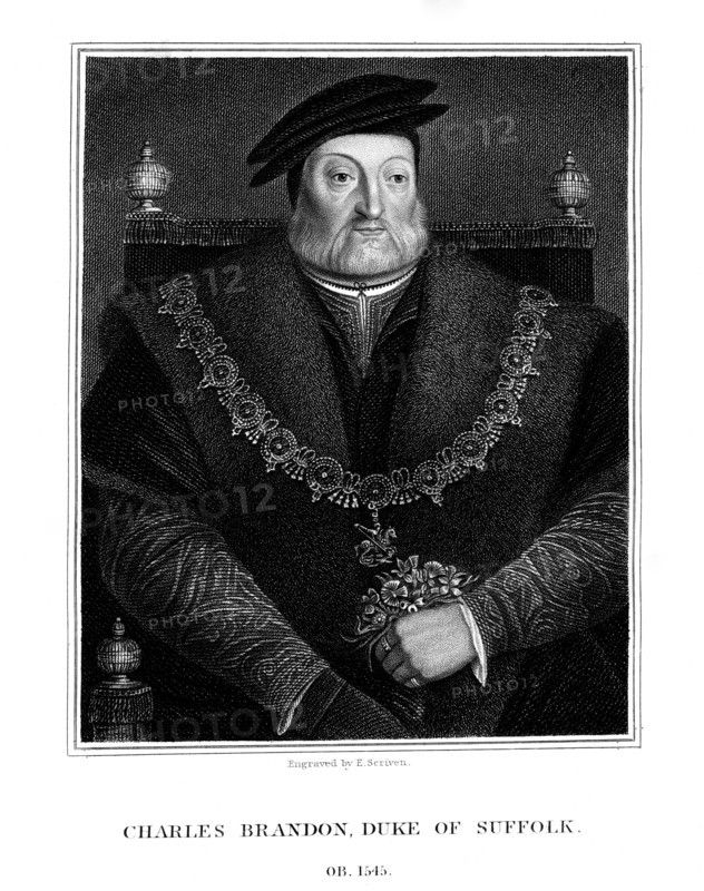 Charles Brandon, 1st Duke of Suffolk, (1824).Artist: E Scriven
