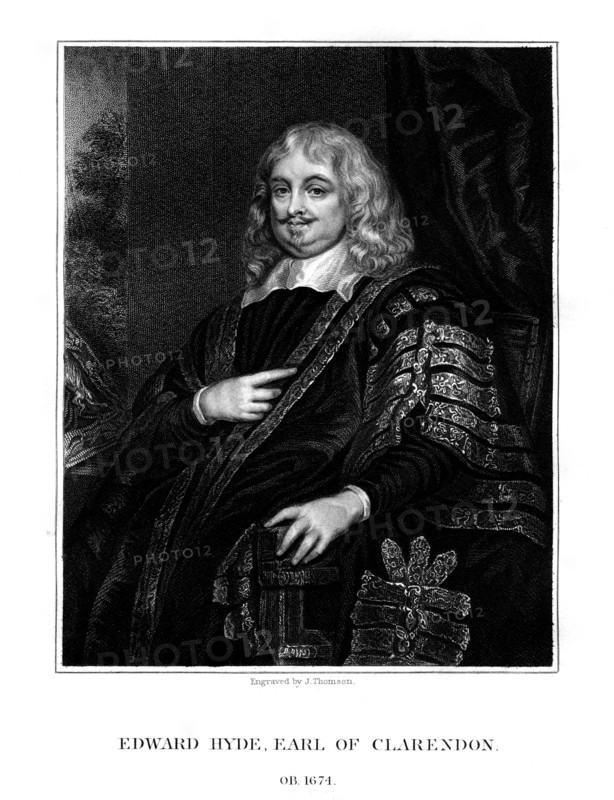 Edward Hyde, 1st Earl of Clarendon, English historian and statesman, (1824).Artist: J Thomson