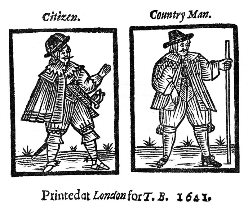 Citizen and countryman, 1641, (1910). Artist: Unknown