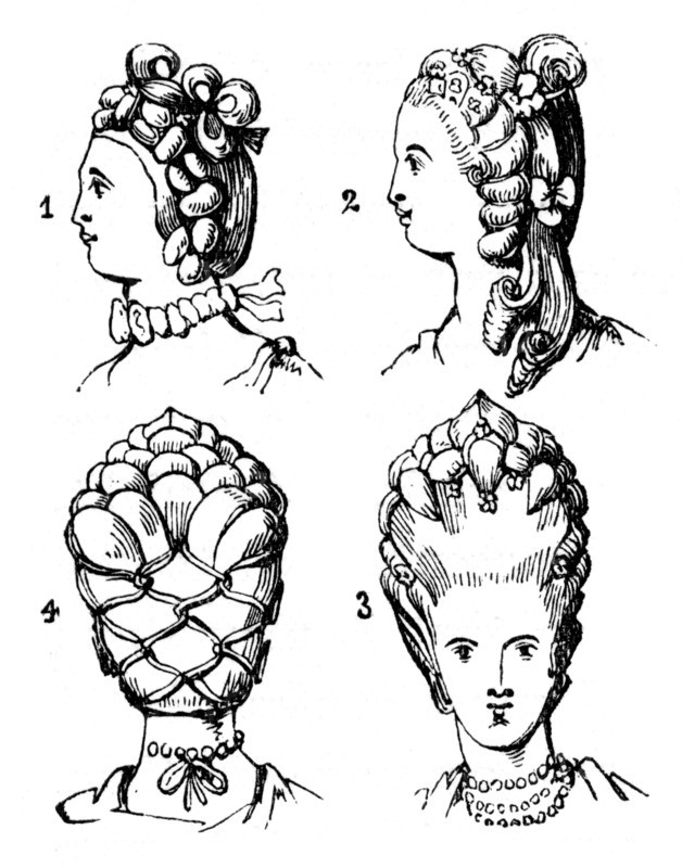 Coiffures, late 18th century, (1910). Artist: Unknown