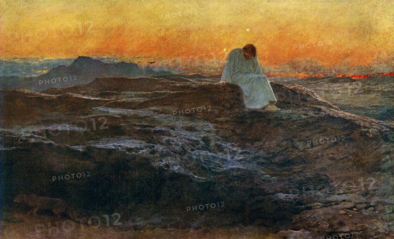 'Christ in the Wilderness', 1898, (1912).Artist: Briton Riviere