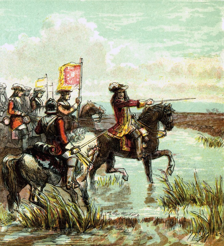'The Battle of The Boyne, 1690', (c1850s). Artist: Unknown