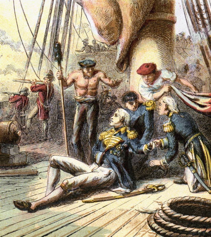 'The Battle of Trafalgar, 1805', (c1850s). Artist: Unknown