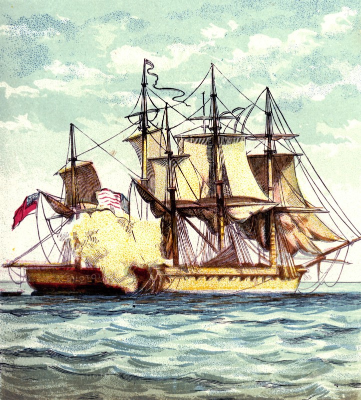 'Chesapeake and Shannon', 1812 (c1850s). Artist: Unknown
