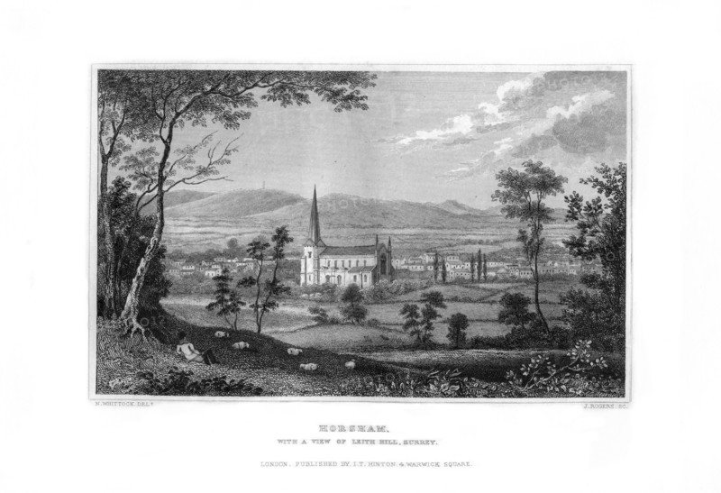 Horsham, West Sussex, England, 1829.Artist: J Rogers