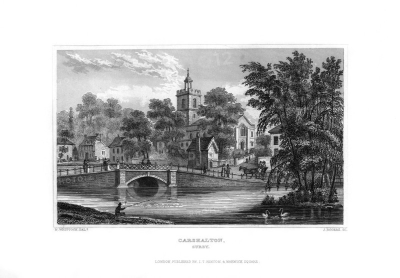Carshalton, Surrey, 1829.Artist: J Rogers