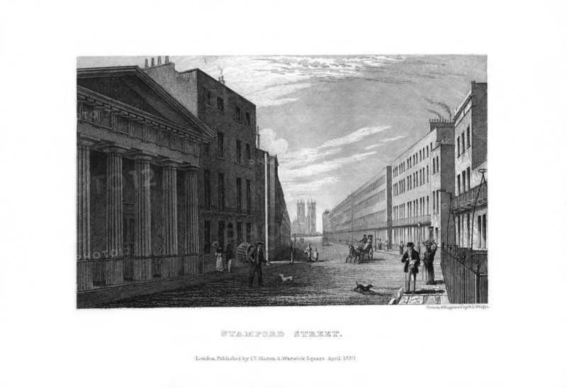 Stamford Street, London, 1830.Artist: RL Wright