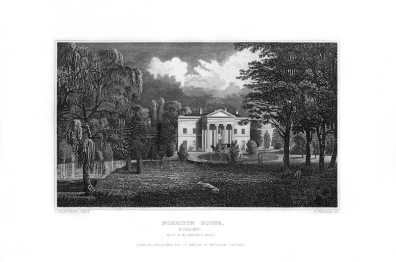 Norbiton House, Kingston upon Thames, Surrey, 1829.Artist: R Winkles