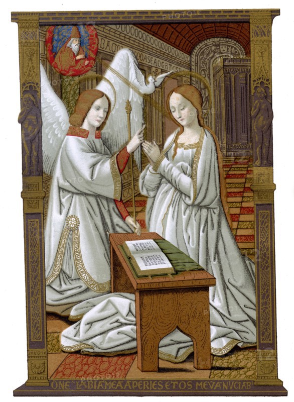 'The Annunciation', c1503, (1870). Artist: Franz Kellerhoven