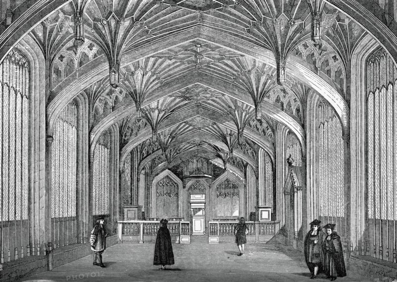 Interior, Oxford University, c18th century, (1870). Artist: Unknown