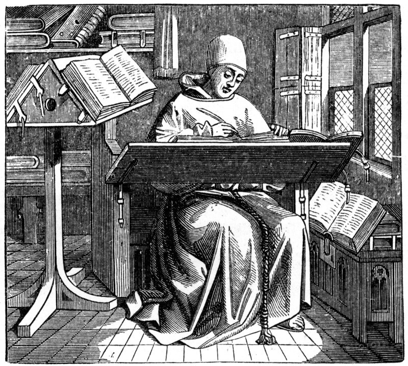 Scribe or copyist, 15th century, (1870). Artist: Unknown