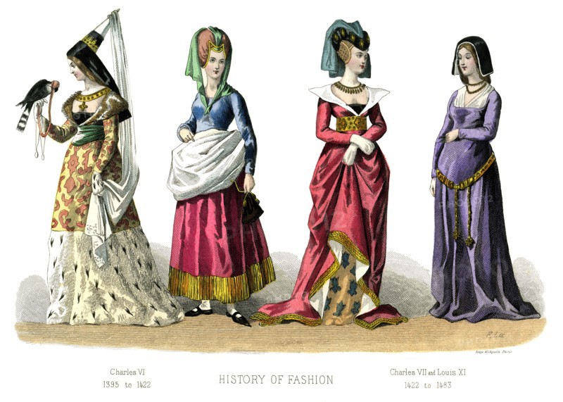 French costume: Charles VI, Charles VII, Louis XI, (1882). Artist: Unknown