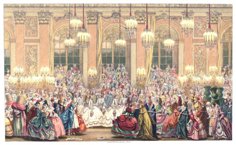 A Masquerade Ball, (1885).Artist: Urrabieta