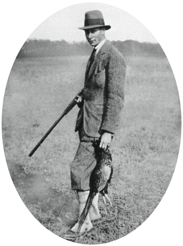 The Duke of York at a shooting party in 1922, (1937). Artist: Unknown