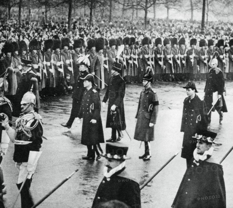 The Duke of York in King George V's funeral procession, 1936, (1937). Artist: Unknown