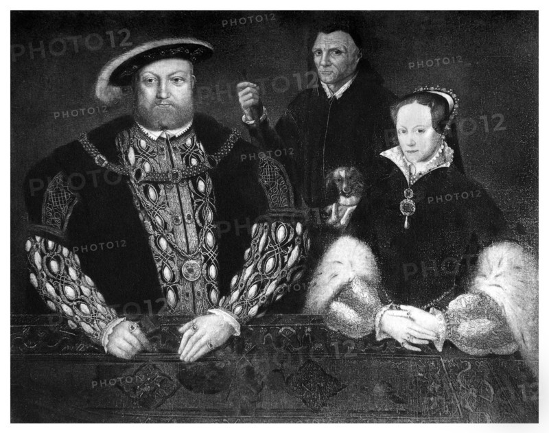 Henry VIII, Princess Mary and William Sommers, 16th century, (1896).Artist: Boussod, Valadon & Co