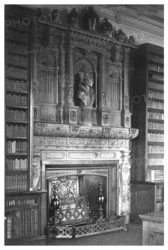 Chimney piece of the Library at Windsor Castle, 1896. Artist: Unknown