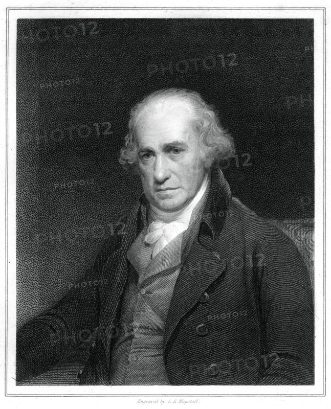 James Watt, Scottish engineer, (1833).Artist: CE Wagstaff