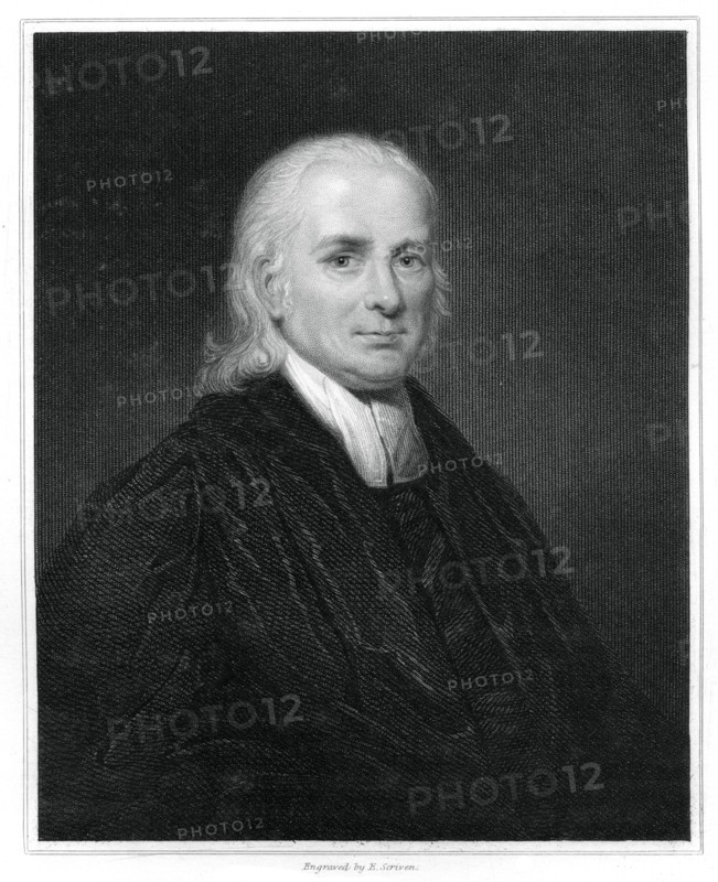 Christian Friedrich Schwarz, German Protestant missionary to India, (1834).Artist: E Scriven