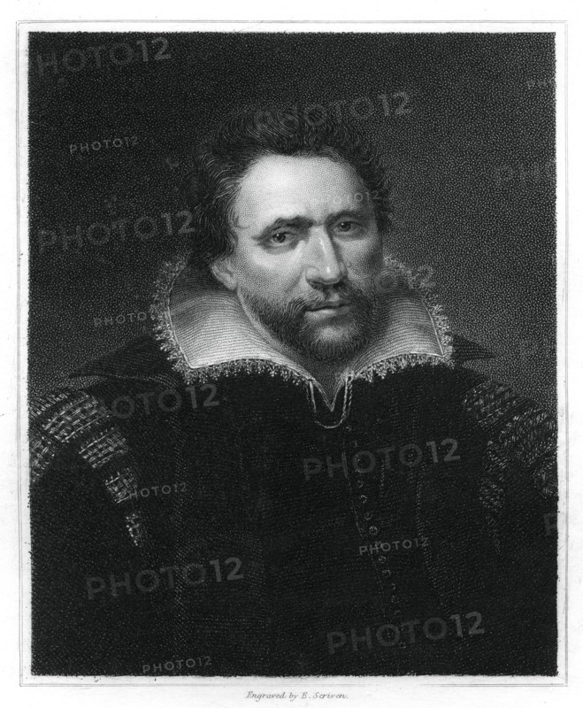 Benjamin Jonson, English Renaissance dramatist, poet and actor, (1834).Artist: E Scriven