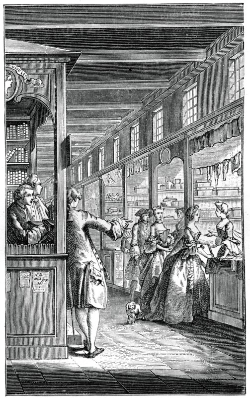 The Palace Galleries, (1885).Artist: Hubert Francois Gravelot