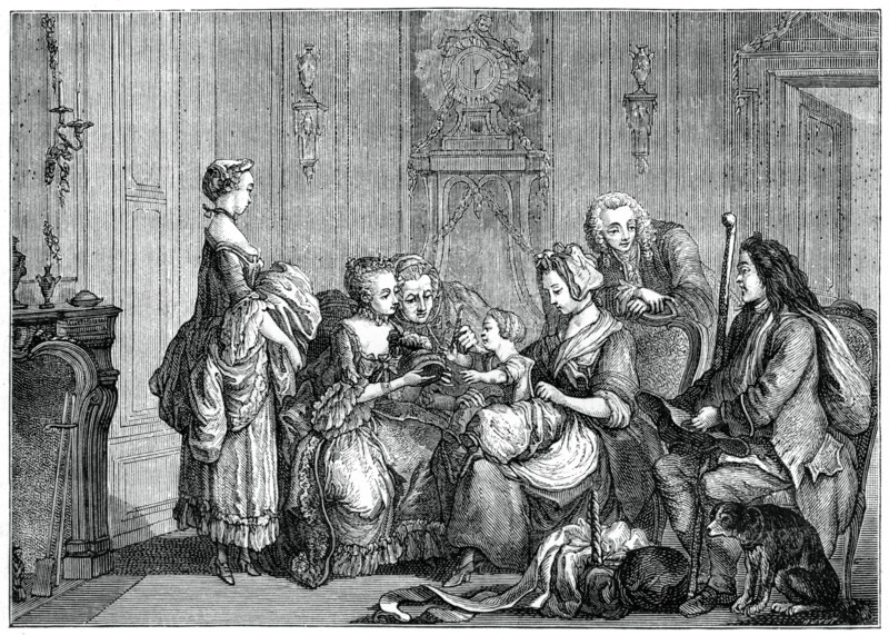 The Visit Of The Nurse, (1885).Artist: Eisen