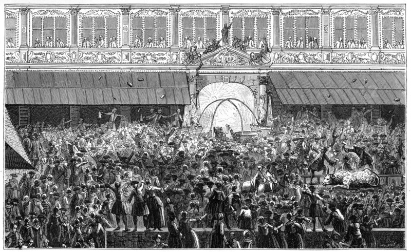 Distribution Of Food, Strasbourg, 1744, (1885).Artist: Weis and Lebas