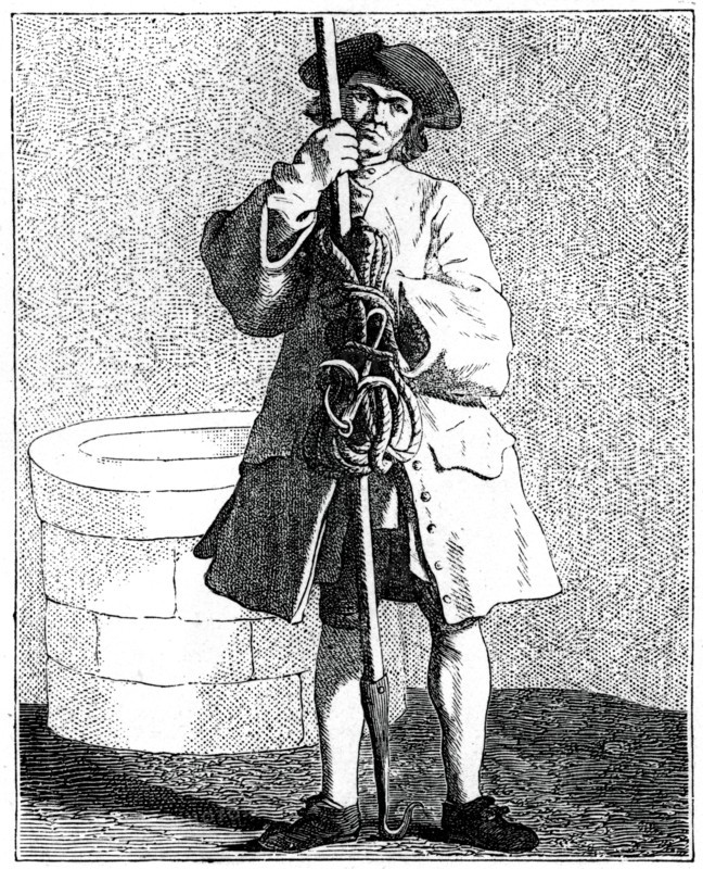 A Well Cleaner, 1737-1742.Artist: Bouchardon