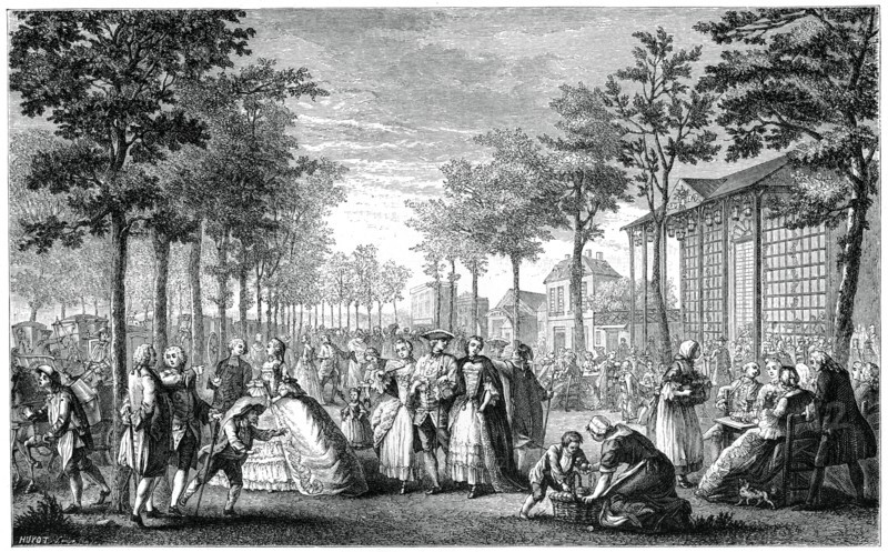 The Promenade, Paris, (1885). Artist: Augustin de Saint-Aubin