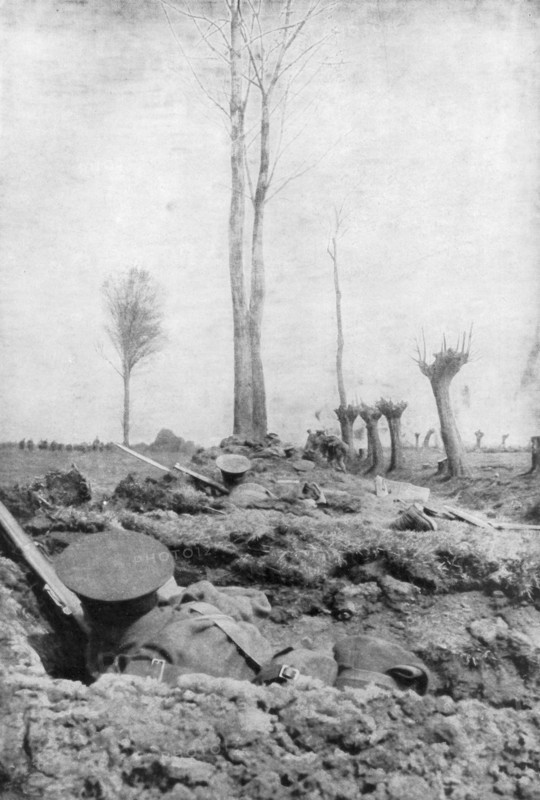 The King's Regiment (Liverpool), Second Battle of Ypres, Belgium, 22 April-25 May 1915. Artist: Unknown