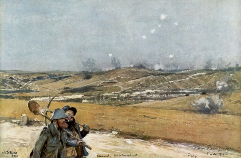 'The Hills and Fort of Douaumont', Verdun, France, 18 March 1916, (1926). Artist: Unknown