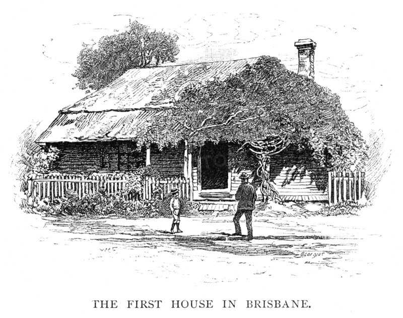 'The First House In Brisbane', Australia, 1886.Artist: Georgius