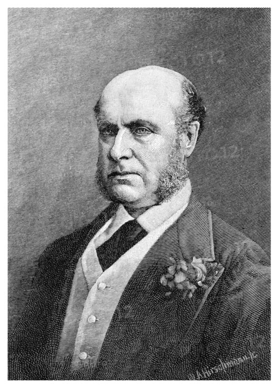 Sir Hercules Robinson, British colonial administrator (1886).Artist: WA Hirschmann