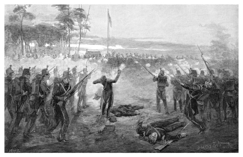 The Eureka Stockade, Ballarat, Victoria, Australia, 1854, (1886).Artist: WJ Smedley