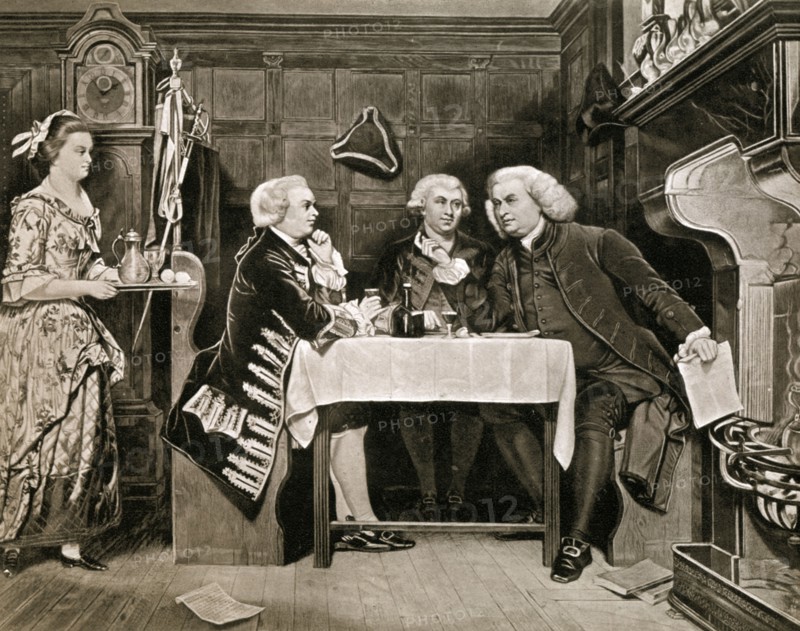Dr Johnson, Goldsmith and Boswell, (1909).Artist: Eyre Crowe