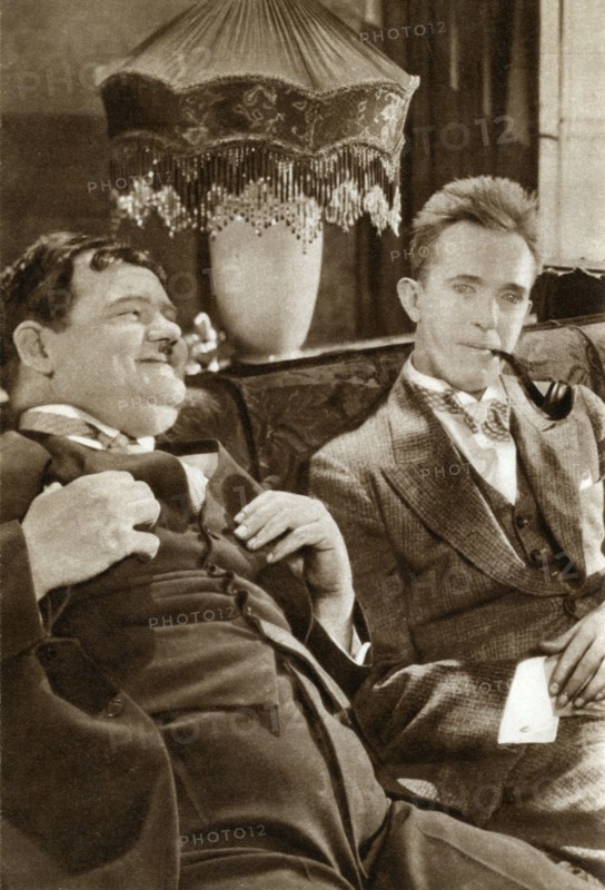 Stan Laurel and Oliver Hardy, American-based comedy duo, 1933. Artist: Unknown