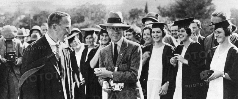 The Prince of Wales with undergraduates in Grahamstown, South Africa, 1925. Artist: Unknown