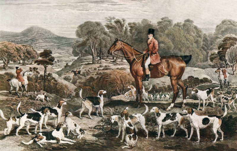 'Ralph John Lambton and his Horse Undertaker and Hounds', late 18th century, (1912). Artist: Charles Turner