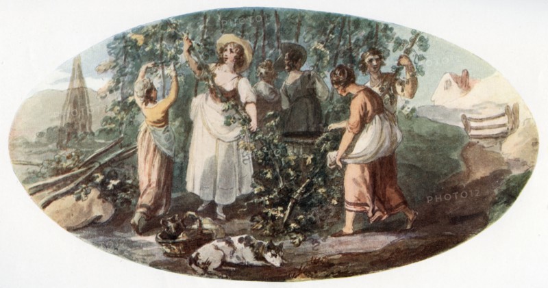 'Hop Picking', (1912).Artist: William Hamilton