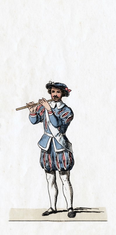 Musician, costume design for Shakespeare's play, Henry VIII, 19th century. Artist: Unknown