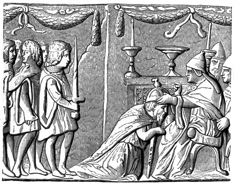 Coronation of the Emperor Sigismund by Pope Eugene IV, 15th century, (1870). Artist: Unknown
