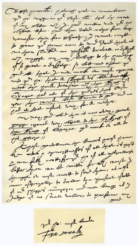Letter from Sir Francis Drake to William Cecil, Lord High treasurer, 26th July 1586.Artist: Sir Francis Drake