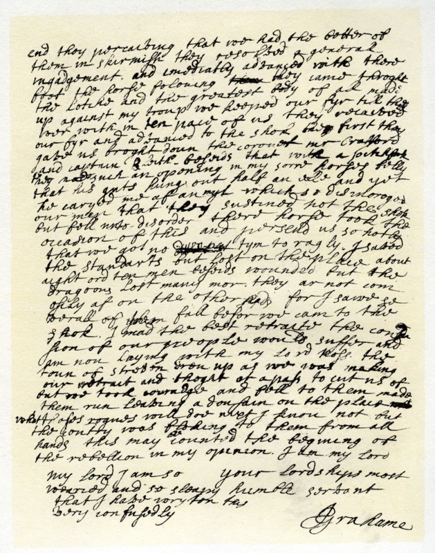 Letter from John Graham of Claverhouse to George Livingston, 1st June 1679. Artist: John Graham