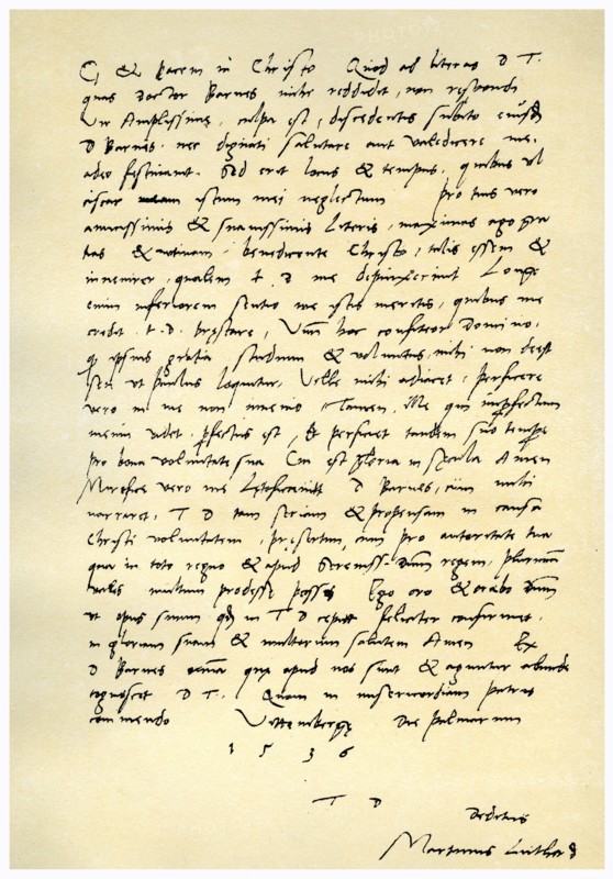 Letter from Martin Luther to Thomas Cromwell, 9th April 1536. Artist: Martin Luther