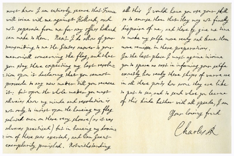 Letter from Charles II to Sir George Downing, Ambassador at the Hague, 16th January 1672.Artist: King Charles II