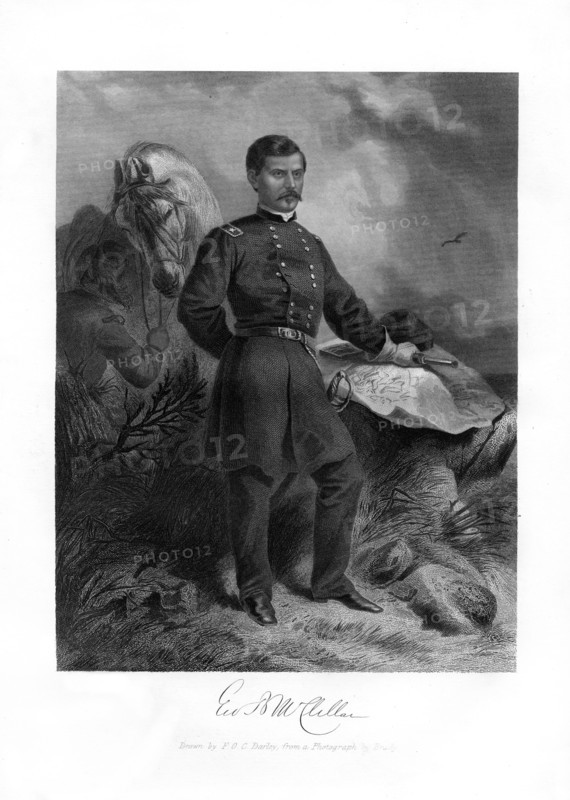 General GB McClellan, American Civil War major general, 1862-1867.Artist: Felix Octavius Carr Darley