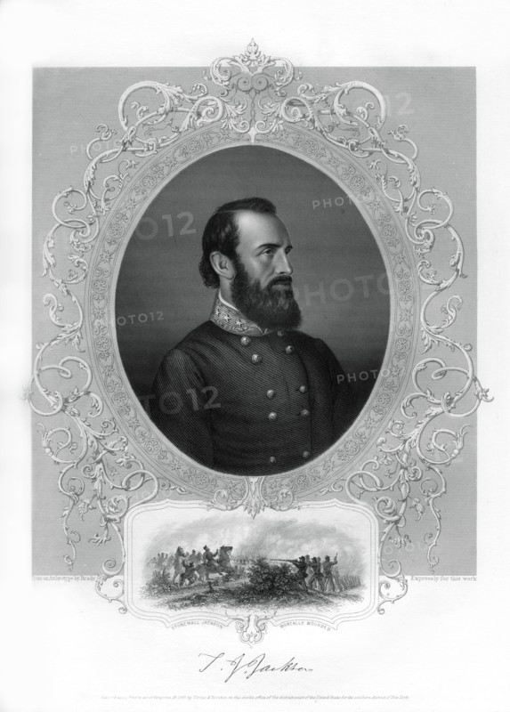 Thomas Jonathan Stonewall Jackson, Confederate general during the American Civil War, 1862-1867. Artist: Unknown
