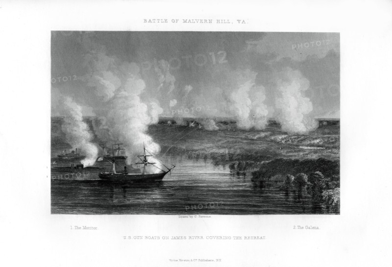 The Battle of Malvern Hill, Virginia, 1 July 1862 (1862-1867). Artist: Unknown
