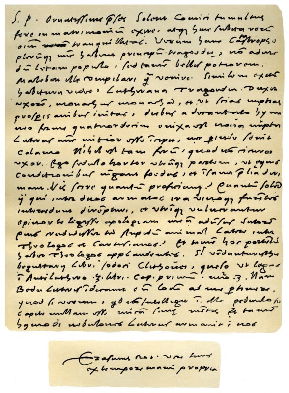 Letter from Desiderius Erasmus to Nicholas Everaerts, 24th December 1525.Artist: Erasmus